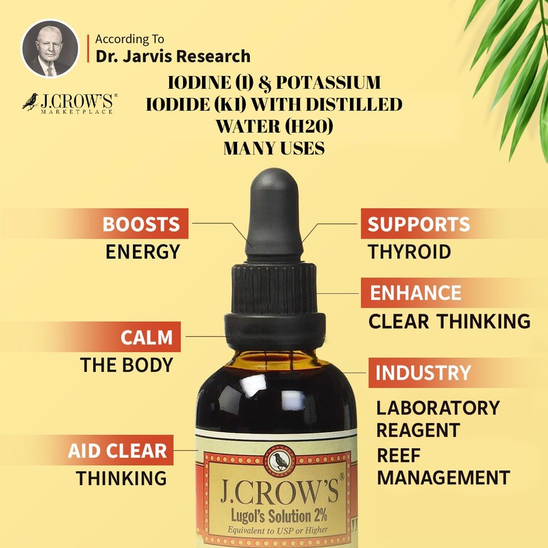 J CROW'S J.Crow's Lugol's Solution of Iodine, 2 Ounce