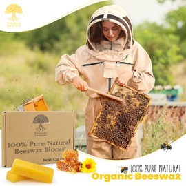 Eco Lux 8 Beeswax Blocks 100% Pure Natural Organic Bees wax 180g