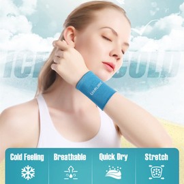 Sweat Bands wristbands, Lionlink Sweatbands for Men and Women, for Running Gym Tennis Exercise Tennis Basketball Working Out (2 Pack) (M, Red)