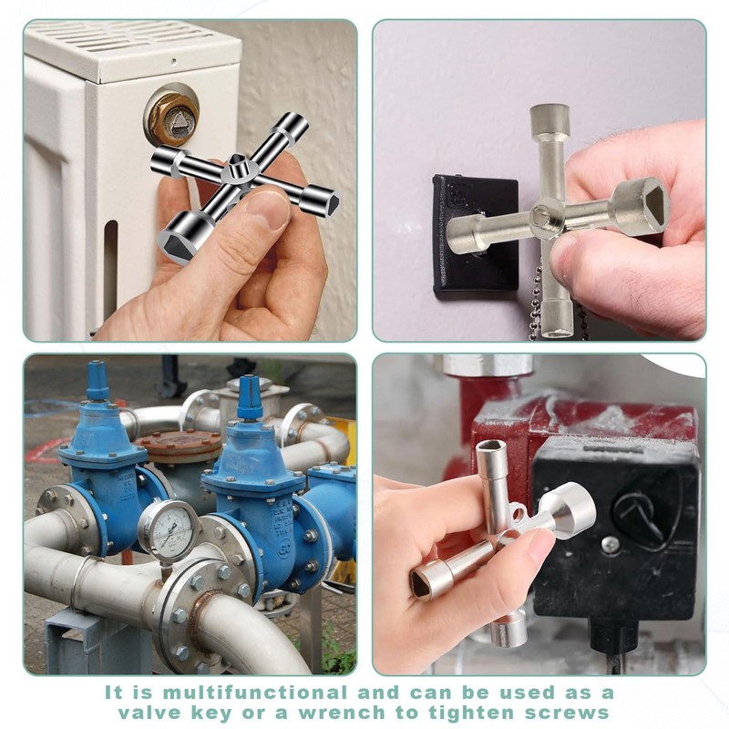 Hongoen Pack of 2 4-way triangular key wheelie bin, universal