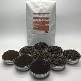 Africa/Ethiopia Sidamo (5-Pound Bag) Premium Arabica Heirloom Coffee Freshly Custom Roasted Today (Light Roast/Whole Bean) Customized Roast Or Grind Is Available By Messaging Us At Time Checkout