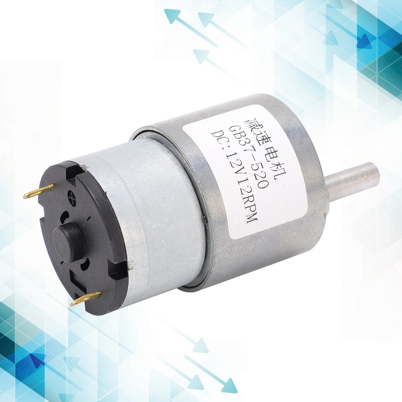 DC Motor 12V 12RPM Reducer Shaft SelfLocking Geared Motor for