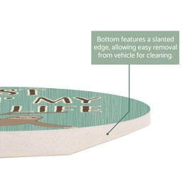 Livin' Best Life Sloth Spring Green 2.75 x 2.75 Ceramic Car Coasters Pack of 2