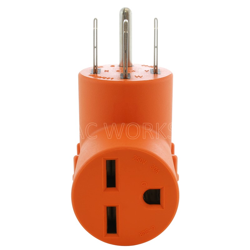 AC WORKS Range/RV/Generator 14-50P Plug to 6-30R 30 Amp 250