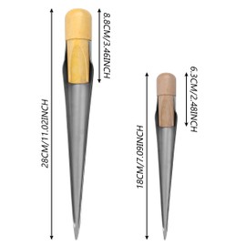 Marine Rope Splicing Spike Fid Stainless Steel Spike with Wood Handle 7 Inch/ 11Inch Long Fit for Dia.1/8" to 1" Boat Line Wire Ropes Deck Hardware Tool