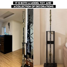 71 inch Long Black Myth Wukong Staff, Retractable, Length Lockable, PU Material(High Strength Soft Rubber) & Alloy, Ruyi Jingu Bang, 1:1 Restoration of Reality, Sun Wukong Staff, Collections for Fans