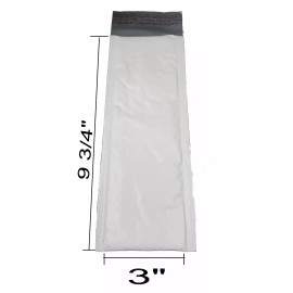 Uneekmailers 50 3x10 Inch White Poly Bubble Mailer Self Seal Padded Envelopes