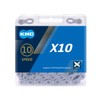 KMC Unisex's X10 Chain, Grey, 114 Link
