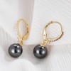 SW.JEWEL Pearl Dangle Earrings, 925 Sterling Silver, Freshwater Pearl Lever,