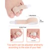 12 Pack Fabric Hammer Toe Corrector Straightener, Reusable Broken Toe