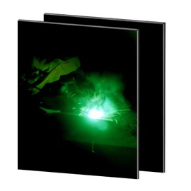 JustHot 2 EACH Shade 13 Welding Glass Lens Helmet Filter Darkening Welding Hardened Glass Lens Welding Hood Lens 4.5" x 5.25", Black