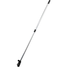 ForPro Extendable Salon Broom, Non-Scratch Rubber Bristles, Aluminum Handle Adjustable to 51.5”, Ideal for Pet Hair, Lint, Dust, Dirt, Black