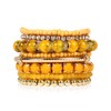 RIAH FASHION Multi Color Stretch Beaded Stackable Bracelets - Layering