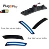 GTINTHEBOX Blue LED Side Marker Lights Smoked Lens Compatible with