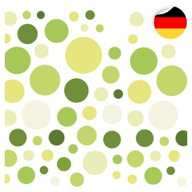 Little Deco DL608 86 Circles Wall Stickers for Children's Room Dots Wall Sticker Set Stickers Wall Decoration Playroom Baby Room Children Sleeping Green