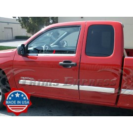 Made in USA - Trims Express 2004-2012 Chevy Canyon/GMC Colorado Extended cab 2Pc Chrome Window Sill Trim
