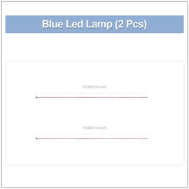 Light Up Your Bricks- 2 Pieces X Blue 15 cm LED Bit Lights, USB Powered, Compatible with Legos, DIY Lighting