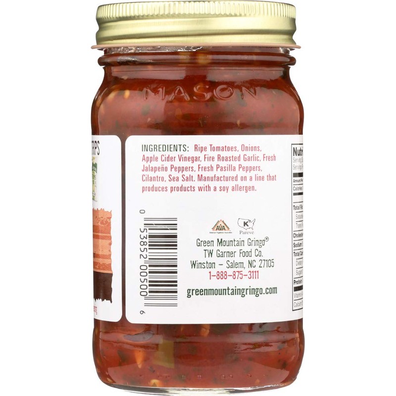 Green Mountain Gringo Roasted Garlic Salsa (16 oz Jars) 2