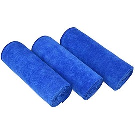 Gym Towels Microfibre Sports Towels Fast Drying Absorbent Workout Sweat Towels for Gym Fitness Yoga Camping Travel Hiking Beach for Men and Women 3-Pack 40cm X80cm Blue