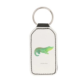 Mr. & Mrs. Panda Rectangular Keyring Crocodile, White