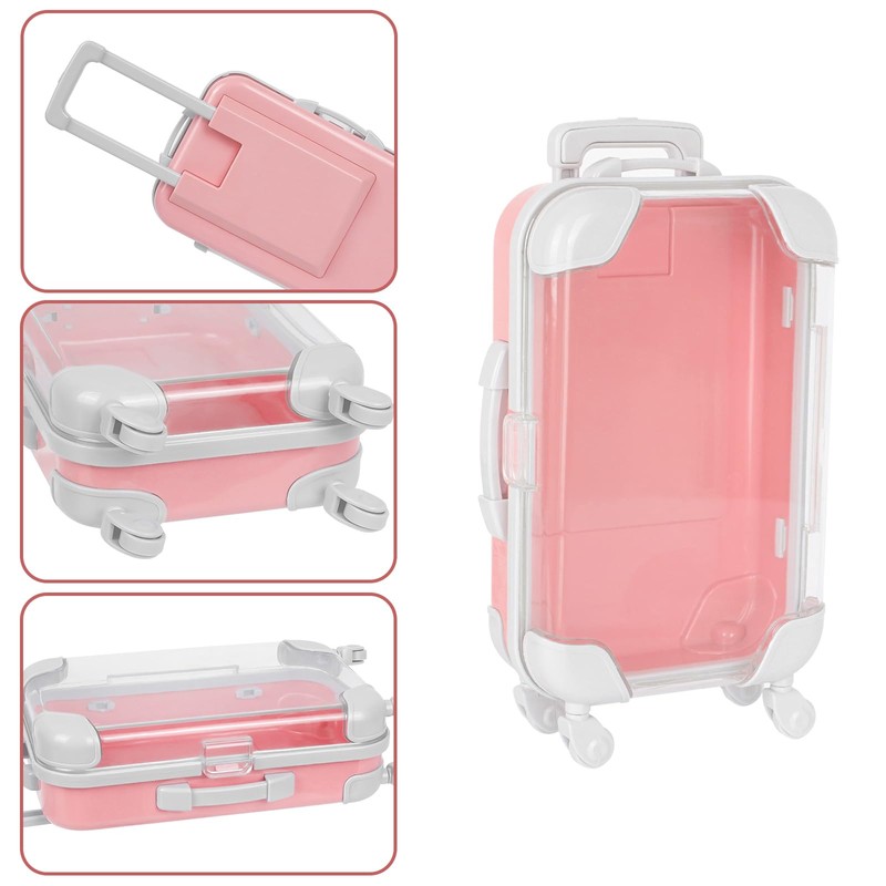 Biiange Mini Suitcase Favor Boxes, Plastic Candy & Jewelry Storage
