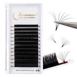Lunamoon Self-Fanning Eyelashes, Volume Eyelashes, Self Fanning Eyelash Extension, Easy Fan Lashes for Volume Technique, Eyelash Extensions (0.1/D 8-15 mm)