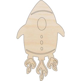 Spaceship - Laser Cut Out Unfinished Wood Craft Shape SPC51 22" / 1/8" thick