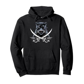 Kids Black Panther Pirate Skull Crossbones Black Panther Pullover Hoodie
