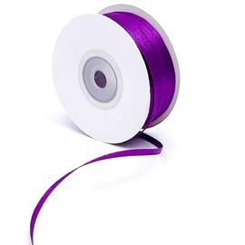Capesaro Purple Ribbon - Solid Color Thin Satin Ribbon,1/8 inch x 100 Yards Double Face Gift Ribbon for Crafts