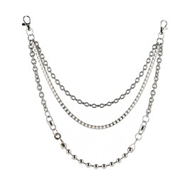 Milakoo Multi-layer Mens Pants Chains Ball Beads Lobster Clasps Biker Emo Rock Jean Keychain