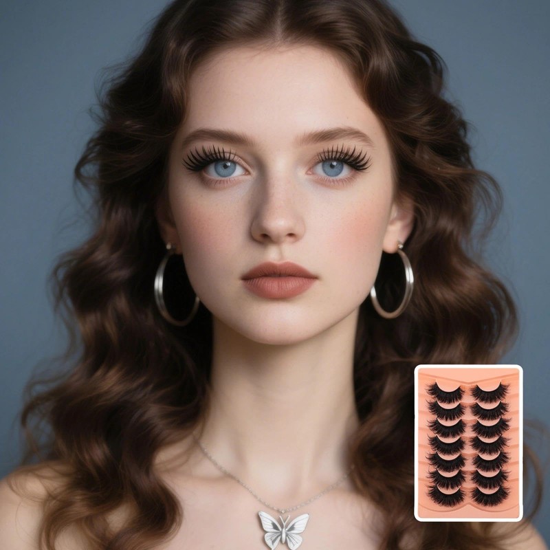 Lashes 20MM Fluffy False Eyelashes Thick Dramatic Cat Eyelashes 10D