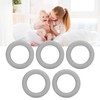 5pcs Baby Soft Silicone Teething Ring Toy Infant Safe Elastic