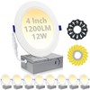 HiBay 8 Pack 4 Inch LED Recessed Lighting, 1200lm 12W=150W,