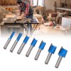 7 Pcs Straight Router Bit 8mm Shank Double Flute Wood