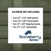 Stoneberry Home® 24-Piece Towel Set Cotton Olive