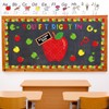 Pasimy Back to School Bulletin Board Decorations Set Apple Puzzle