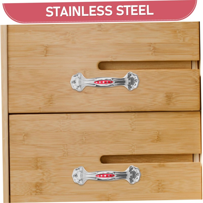 Operitacx 10Pcs Stainless Steel Cabinet Pull Handles Durable Wardrobe Knobs