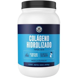 Péptidos de Colágeno Hidrolizado Puro en Polvo  Collagen Peptides Tipo I y III  Pastoreo Libre, Sin Sabor y Sin Azúcar  Para Piel, Cabello, Uñas y