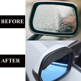 4 Paar Auto-Außenspiegel-Regenschutz, Universal-Auto-Seitenspiegel, Regenbrauen aus Kohlefaser, Rückspiegel-Regenschutz, Auto-Außenspiegel-Regenfolie für Rückansicht von SUV, LKW