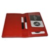 Leatherboss Genuine Leather Basic Checkbook Cover Holder, Red