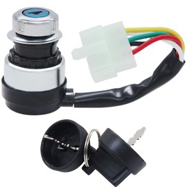 Amavoler 5 Wire 5 Pin Ignition Key Switch Replacement Fit for 50cc 70cc 90cc 110cc 125cc 150cc 200cc 250cc Go Kart Dune Buggy ATV.