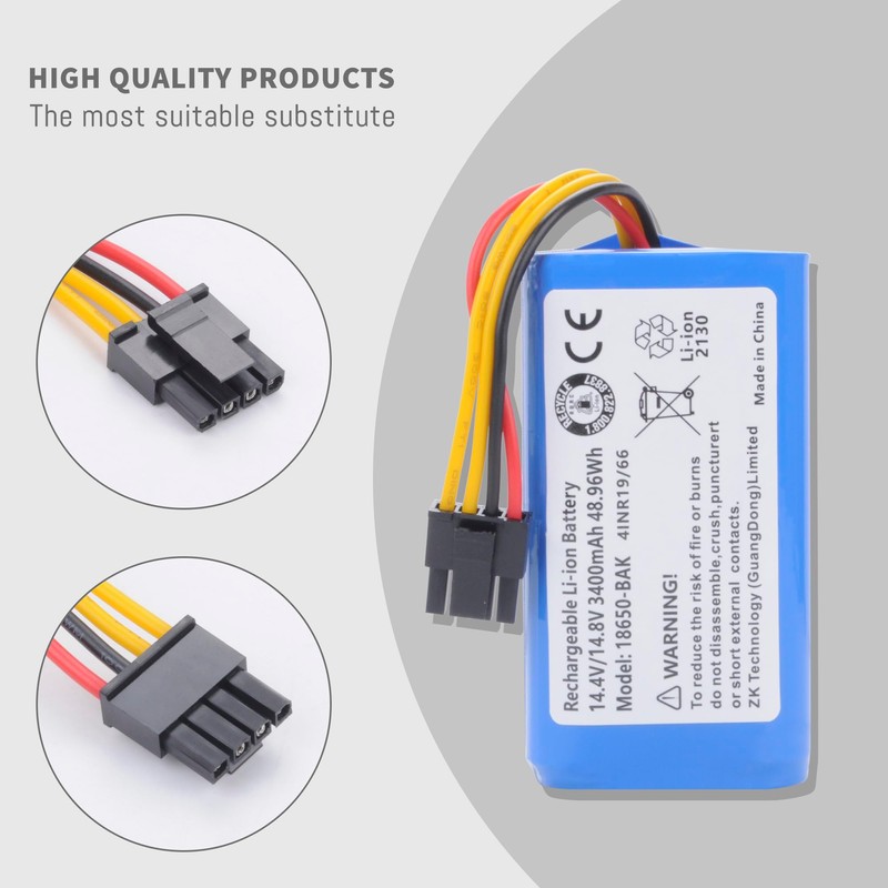 DFTIM 3400mAh Vacuum Compatible Battery for AIRROBO P10 Robot Vacuum