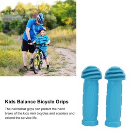 Puños de Bicicleta para niños, Mini puños de Manillar de Bicicleta para niños Resistentes al desgarro 1 par Resistente a la corrosión para niños Bicicleta de Equilibrio(13*6*5cm-Azul)