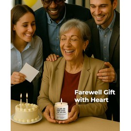 Retirement Gift for Woman – Unique & Heartfelt Retirement Gifts for Men – 7oz Lavender Memorable Farewell Gifts for Coworkers, Present for Boss, Friend, Office Goodbye Party by Joyqua, White