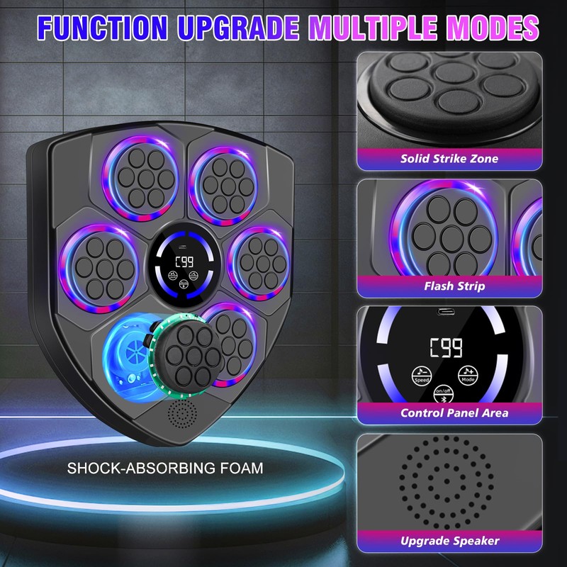 YORWHIN Smart Music Boxing Machine for Adults and Kids, Bluetooth