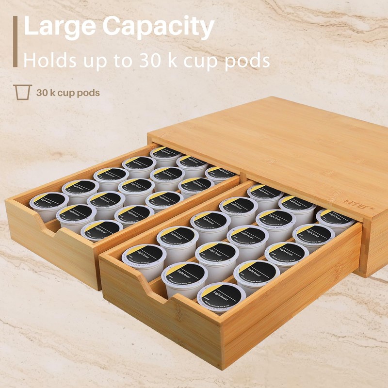 HTB K Cup Holder Compatible with K Cups,Coffee Pod Holder