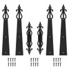 CCJH Garage Door Decorative Hardware Kit Solid Steel Hinges Handles