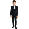Black n Bianco Boys Tuxedo in Black Dresswear Set Size