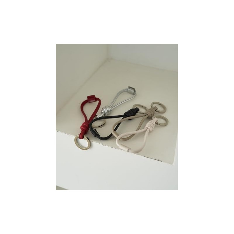 Rasit RUZ1042489A0001 Leather Key Ring, beige, (greige)