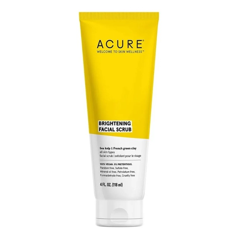 Exfoliante Facial Acure Brightening Arcilla Verde 118ml Iluminador